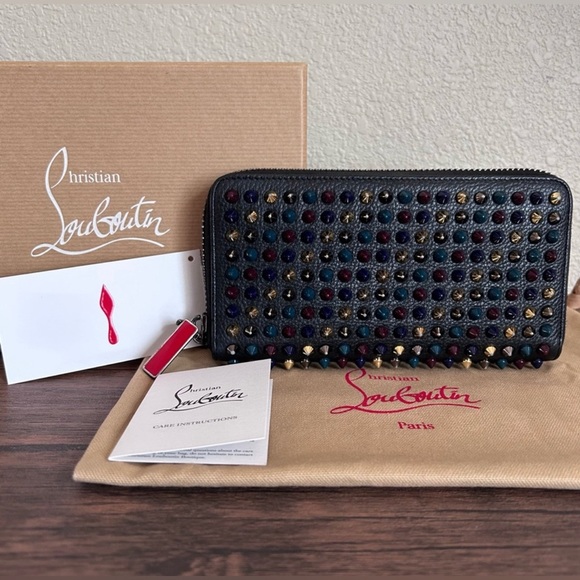 Christian Louboutin Handbags - CHRISTIAN LOUBOUTIN Panettone Multicolor Spiked Calf Leather Wallet!!! PRISTINE!